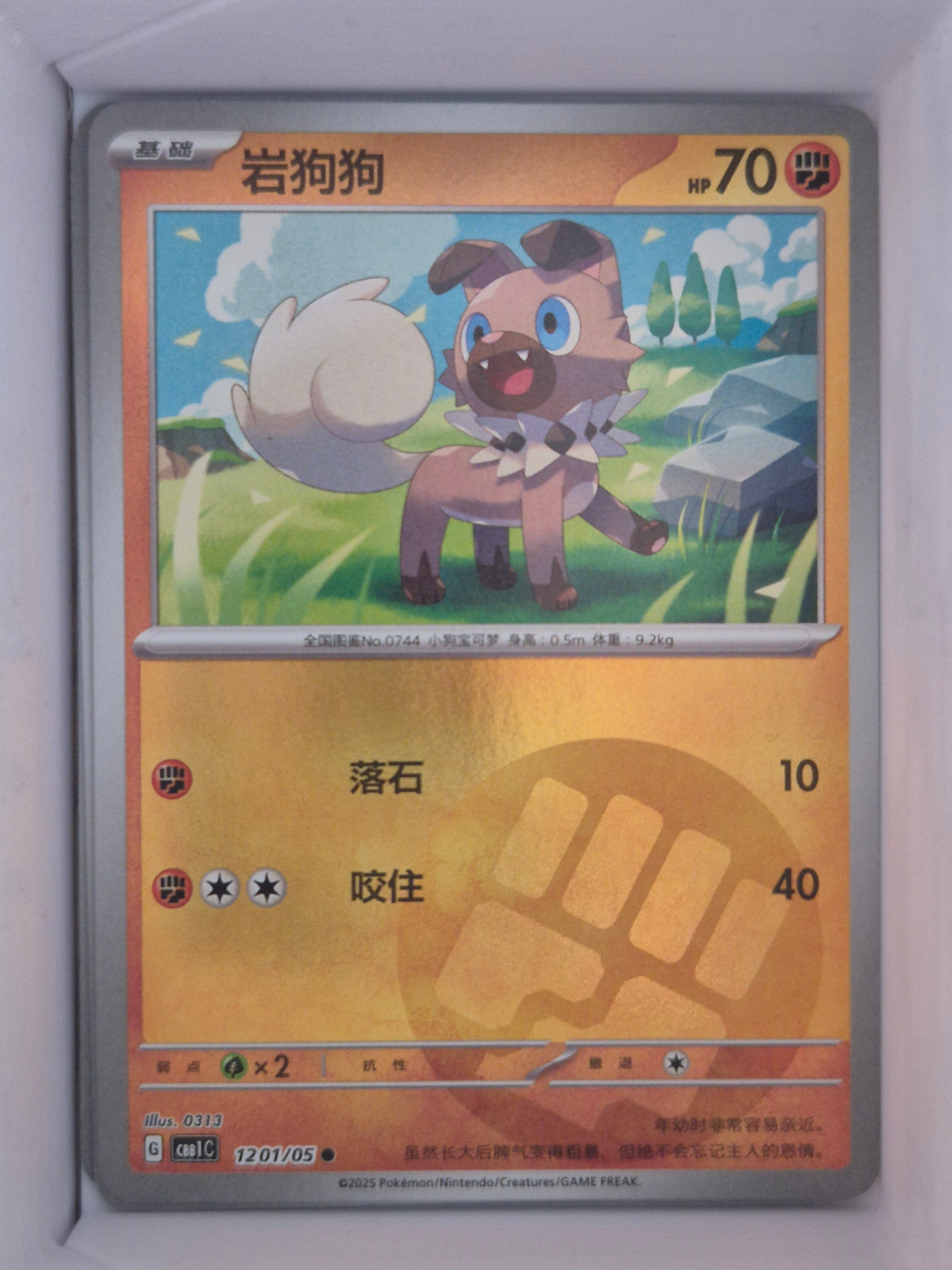 Rockruff Energy Holo 1201/05 cbb1c Gem Vol 1